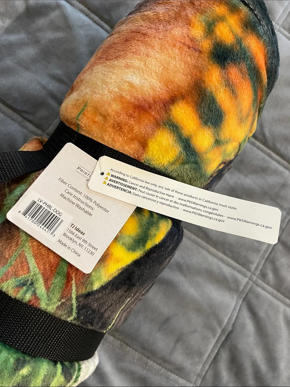 Pet Dog Throw in Orange and Yellow Tie-Dye